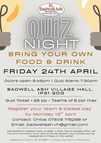 Quiz Night Friday 24th april