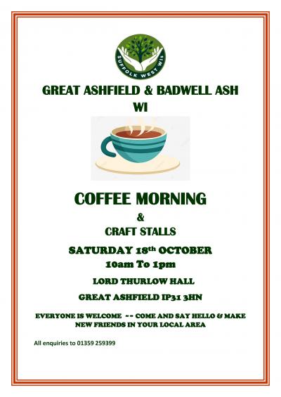 Coffee Craft Morning Poster 5. 18th october 25