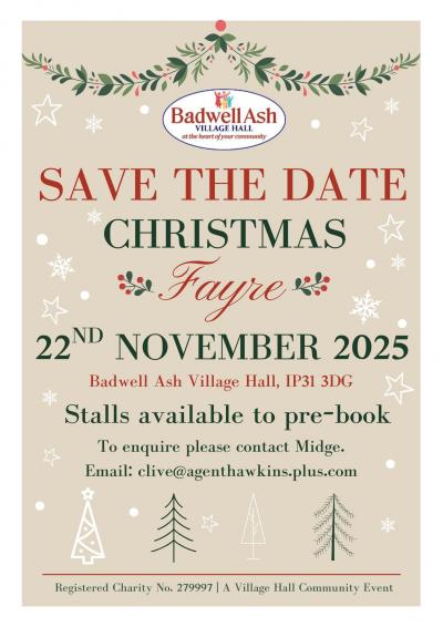 Save the date Xmas Fayre 22.11.25